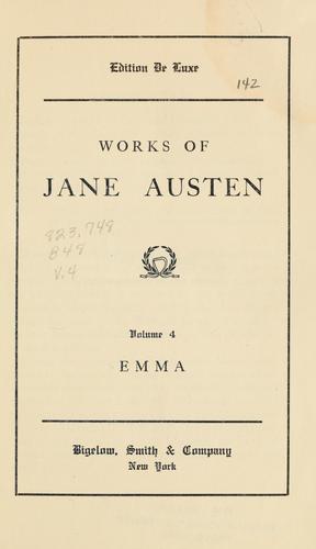 Works of Jane Austen (1905, Bigelow, Smith & Co.)