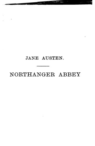 Northanger Abbey (1882, RICHARD BENTLEY & SON)