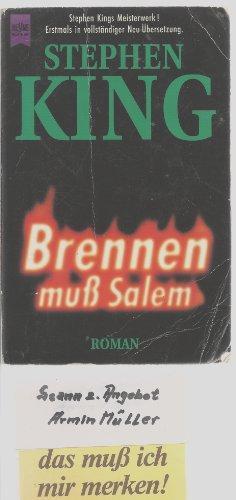 Brennen muss Salem! Roman (German language, 1990)